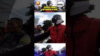 lucu || Begini ekspresi orang waktu liat kamera di helm.