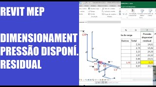 Aula 18 Revit MEP Exemplo Agua Fria, dimensionamento, pressão disponível residual, perda de carga