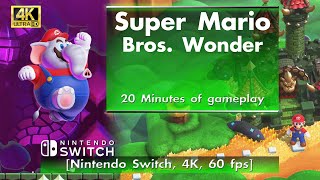 Super Mario Bros. Wonder - 20 Minutes of Gameplay [Nintendo Switch, 4K, 60 fps]