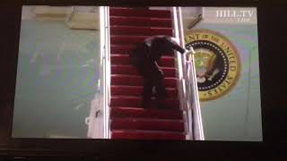 Joe Biden falling UP stairs, did he really say what’s captured here???🤪😂