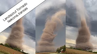 Dusty Tornado (Landspout) - East of Rush Center, Kansas near Nekoma & Bison, KS