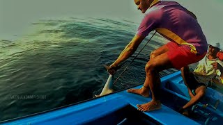 AMAZING HANDLINE FISHING SKILLS //CATCHING  GIANT KING FISH AT DEEP SEA