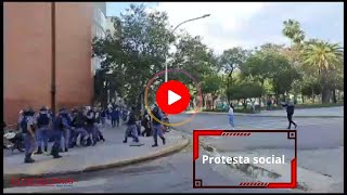 Manifestantes violentos en Resistencia