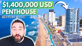 ¡Así es un PENTHOUSE de LUJO en Mazatlán! Se vende por más de 1 millón de dólares USD