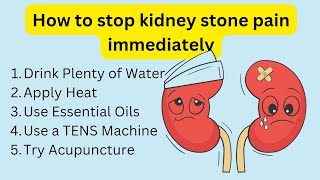 How to stop kidney stone pain immediately without insulin #kidneydisease #kidneystone #kidneydialysi