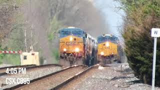 Killer RL K5HL and RL K5LA! CSX Action in Fortville, IN - 4/14/24