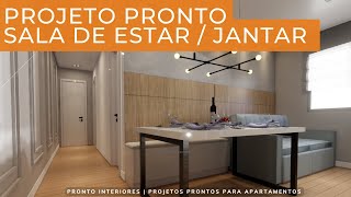 Sala de Estar / Jantar Planejada | Detroid | 105S