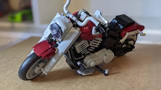 Harley Davidson Fat Boy Lego Creator Expert review