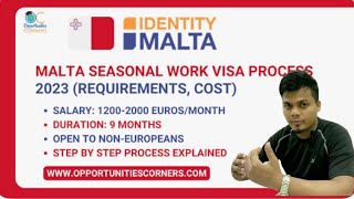 Malta seasonal work visa 2023 | Requirements and cost #jobs in malta