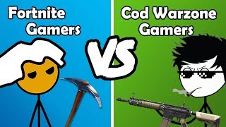 Fortnite Gamers vs Cod Warzone Gamers