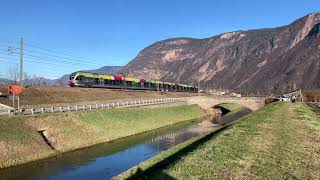 TANTISSIMI TRENI SULLA BRENNERO IN 4K. Ora (BZ), 06.01.23 #ferrovia #italia #vectron #taurus #rtc