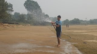 KRITI DEFENCE ACADEMY NAWADA BIHAR is live 320mtr के ग्राउंड को पानी से भीगते हुए