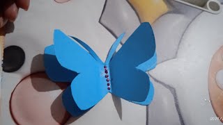 Quick Diy Paper Butterfly#trending #diy #viral #craft #art