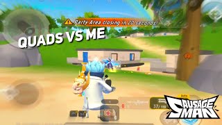 QUAD FIGHTS 🔥 SMG + AR 😳 OP!!! | SS11 SAUSAGE MAN