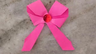 DIY Paper Bow I Best out of waste material I Decoration item I No Ribbon Bow- Kidz ideas with Ananya