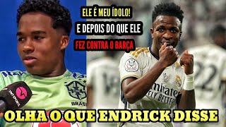 NOSSA! OLHA O QUE ENDRICK FALOU DE VINÍCIUS JÚNIOR