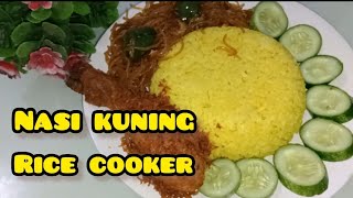 Resep Praktis membuat Nasi Kuning Rice Cooker yg enak & gurih #nasikuning#nasikuningricecooker