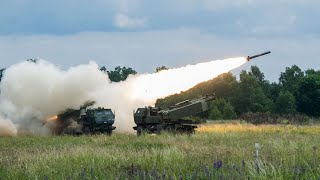 The Power of the M142 High Mobility Rocket System (HIMARS)#shorts