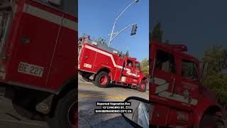 SBCoFD Brush Engine 227 Responding To Reported Vegetation Fire at Perris Hill Park In SB