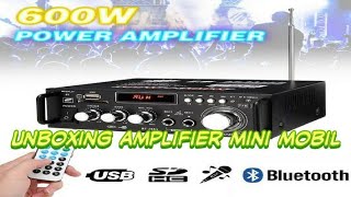 Power Amplifier Mobil Terbaru  Junejour 600 watt - Unboxing