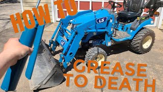 LS MT122 How I Grease Up The Front Loader!