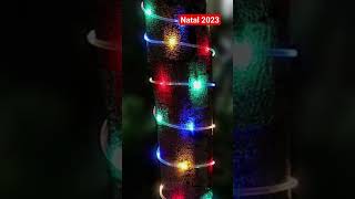 Luz Led Cordão Solar. Decoração Natalina 2023 # natal #2023 #decoração