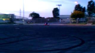 lil eddie drifting on the shift kart