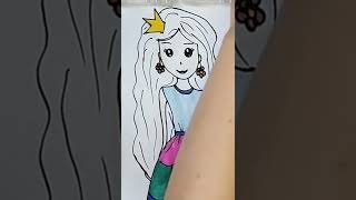 How to draw cute princess easy and quikly #SHORT