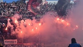 Marsch, Pyro & Choreo - KSC vs. Stuttgart (Karlsruher SC - VfB Stuttgart 1:3 | 30.10.16)