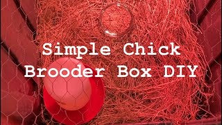 Simple Chick Brooder DIY