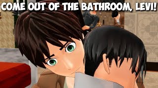 MMD SNK "Come Out of the Bathroom, Levi!" Attack on Titan funny meme AOT Eren anime cartoon