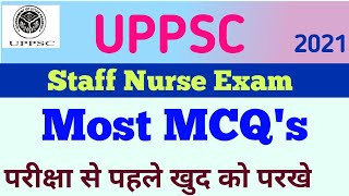 UPPSC staff nurse most important Questions | uppsc staff nurse |  #uppscsstaffnurse