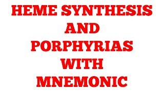 Heme Synthesis pathway with mnemonic || Porphyrias || #Biochemistry