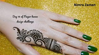 Day 18 of Finger henna design | one finger mehndi design | simple mehandi design