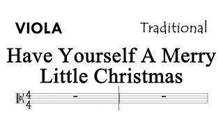 Have Yourself A Merry Little Christmas Viola Sheet Music Backing Track Partitura