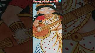 cute saraswati mata drawing #shortsviral #youtubeshorts #drawingviral #@Drawingandcartoonworld