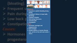 Fibroid Causes, Symptoms, Part 1 #biology #fibro #shorts #viral