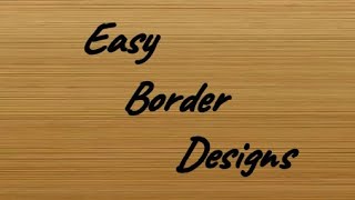 Quick and easy 4 corner border designs | satisfying corner border designs | #Creativeart