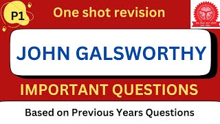 John Galsworthy important pyqs #dsssb2024 #englishpoet #englishliterature