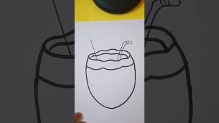 #coconut #coconutwater #drawing #stepbystep #shortvideo #shorts #art