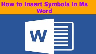 How to Type and Insert Symbols and Special Characters in MS Word |Urdu | Hindi