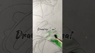 Drawing Beautiful Leaf | Painting Leaf | Art Beat #shorts #viral #trending #painting #drawing 💚✨