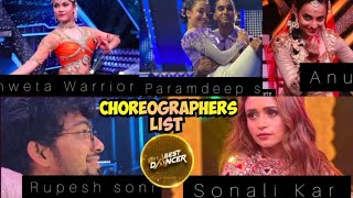 Choreographers List India's Best Dancer Season 3