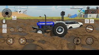 रंज रोवर कीचड़ में फंस गई || Indian tractor simulator 3d || OmkarX Gaming