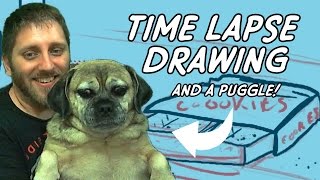 Timelapse Comics Drawing (with bonus Puggle!)