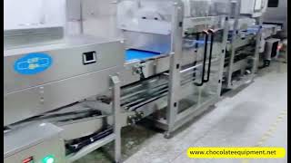 How does the fully automatic chocolate production line work?