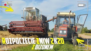 ☆ROZPOCZĘCIE ŻNIW NA PEŁNEJ!☆SĄSIAD KATUJE 60-TKĘ☆ U-R-S-U-S C-360, ZETOR 7211, BIZON z056☆