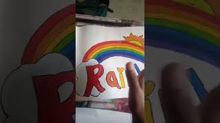 Rainbow drawing 🤩😍 Beautiful 😍 #music #bollywood #song