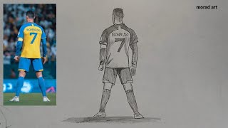 How to draw Cristiano Ronaldo step by step(al nassr)