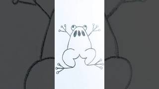 How to draw frog🐸by 2 || #shorts#easydrawing #art #trending #viralvideo #short #shorts #how_to_draw